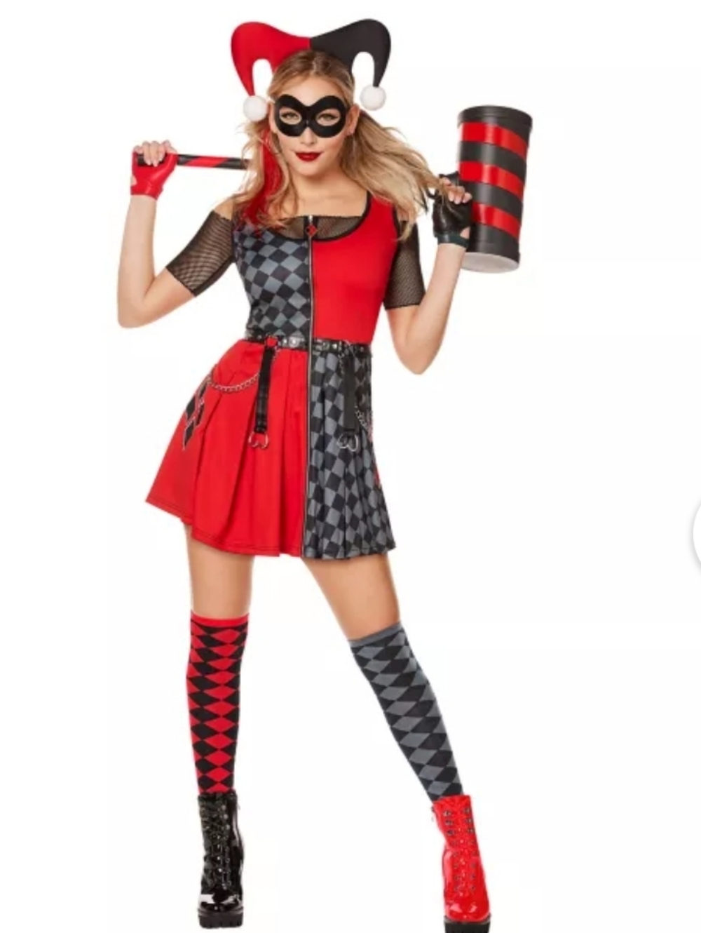 NIP Harley Quinn Official Licensed Spirit Halloween Size Large Costume!